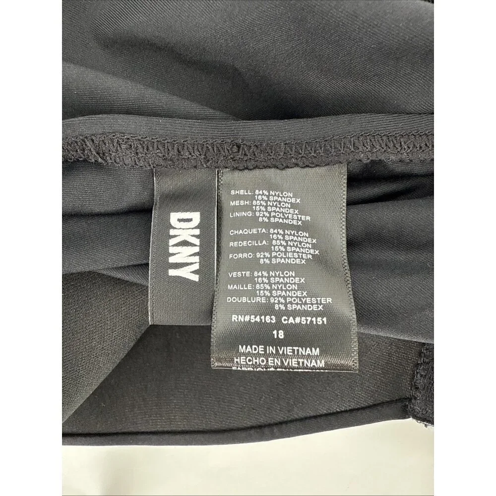 Dkny Black White Colorblock One-Piece Swimsuit - Picture 7 of 8
